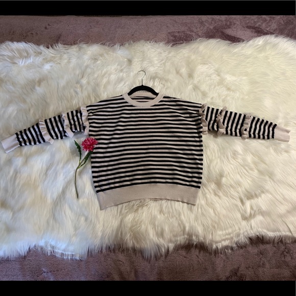 Ruffle striped sweater - Picture 2 of 6